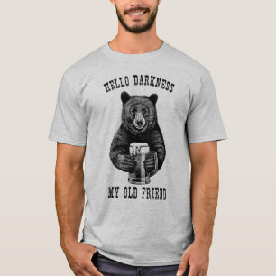 T-Shirt für Bierliebhaber Hello Darkness My Old Fr