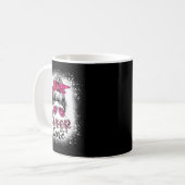 T-Shirt für Brustkrebs-Bewusstsein gebleicht Kaffeetasse (Vorderseite Links)