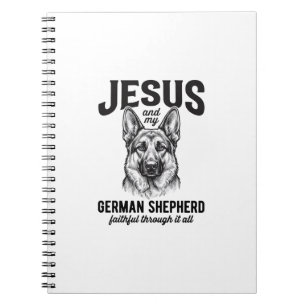 T-Shirt für Christen mit deutschem Schäferhund Notizblock