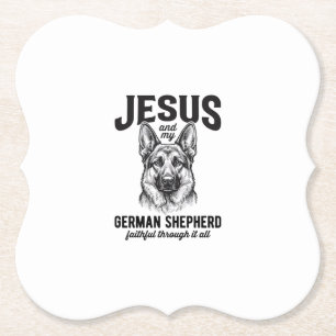 T-Shirt für Christen mit deutschem Schäferhund Untersetzer