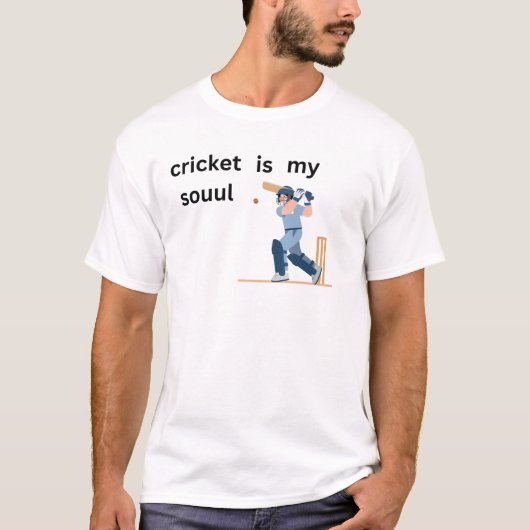 T-Shirt für Cricket-Fans (Vorderseite)