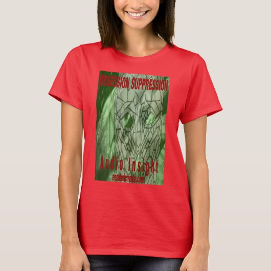 T-Shirt für Damen, "Obsession Suppression", farbig (Vorderseite)