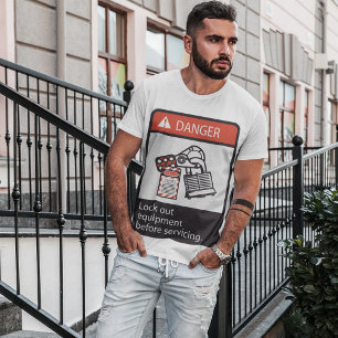 T - Shirt für das Aussperren von gefährdeten Gerät