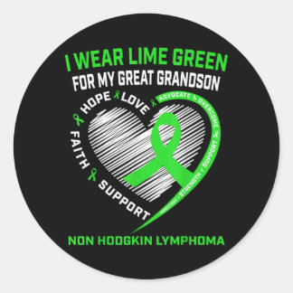 T-Shirt für das Bewusstsein für Non-Hodgkin-Lympho Runder Aufkleber