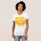 T - Shirt für das Copyright-Symbol Yellow Womens (Vorne ganz)