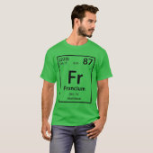 T - Shirt für das Francium-Element (schwarz) (Vorne ganz)