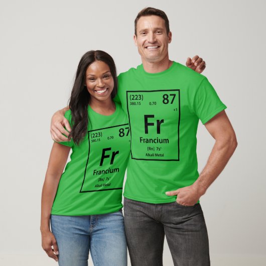 T - Shirt für das Francium-Element (schwarz) (Unisex)