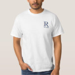 T - Shirt für den benutzerdefinierten Farbwert Mon<br><div class="desc">EINZIGARTIGE LAYERING DES MONOGRAMM - schauen Sie genau hin und Sie werden drei Farben sehen, die ihm das Gefühl der Tiefe geben. Personalisiert zusätzlich mit dem Vornamen. Spezielle Idee für ein Geschenk oder Sie können einfach nur für sich selbst genießen! Wenn Sie Fragen zum Design oder eine spezielle Anfrage haben,...</div>