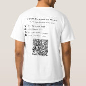 T - Shirt für den benutzerdefinierten QR-Code (Rückseite)