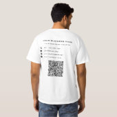 T - Shirt für den benutzerdefinierten QR-Code (Schwarz voll)