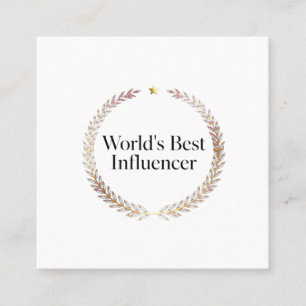 T-Shirt für den besten Influencer der Welt, lustig Quadratische Visitenkarte