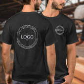 T - Shirt für den Text des Logos auf der Vordersei