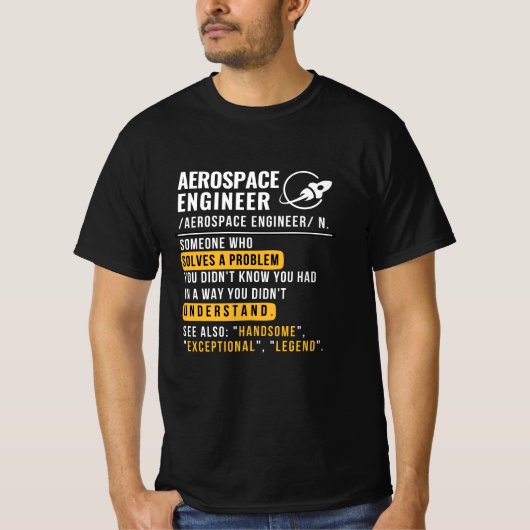 T - Shirt für die Begriffsbestimmung von Luftfahrt (Vorderseite)