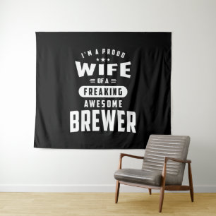T-Shirt für die Brauerarbeit Geschenk für Männer F Wandteppich