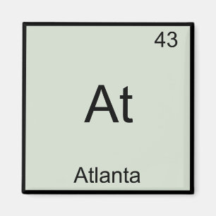 T - Shirt für die Chemie-Elemente der Atlanta Cit Magnet