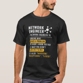 T - Shirt für die Definition von Netzwerkingenieur
