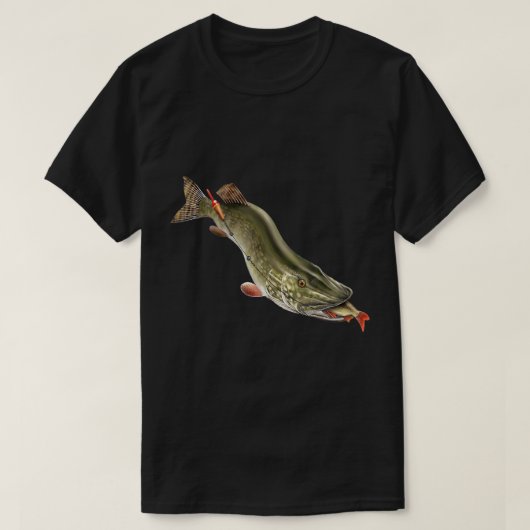 T - Shirt für die Fischerei im Nordpike (Design vorne)
