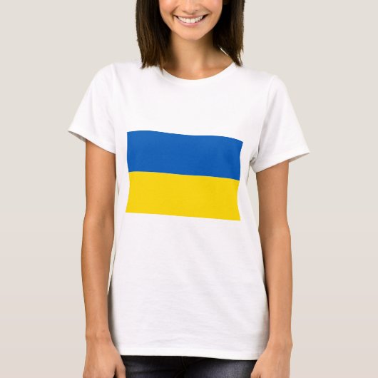 T - Shirt für die Flag-Farben in der Ukraine (Vorderseite)