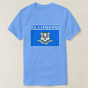 T - Shirt für die Flagge des Connecticut-Staates