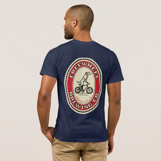 T - Shirt für die Freewheel Brauerei Co. (Schwarz voll)