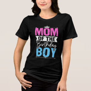 T-Shirt für die Mutter des Geburtstagsjungen Geb Tri-Blend Shirt