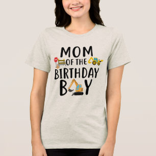 T-Shirt für die Mutter des Geburtstagsjungen im Ba Tri-Blend Shirt