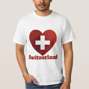T - Shirt für die Schweizer Herzenflagge