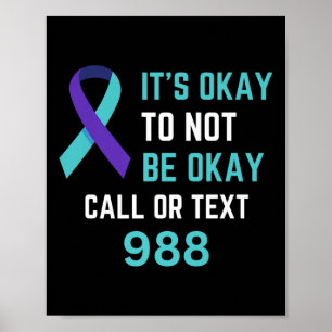 T-Shirt für die Selbstmordpräventions-Hotline 988  Poster