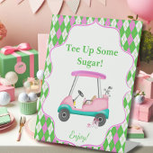 T-Shirt für die Zuckerküche Baby Dusche Golf Cart Sockelschild