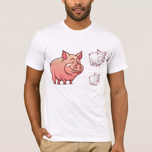 T - Shirt für drei Schweine (Vorderseite)