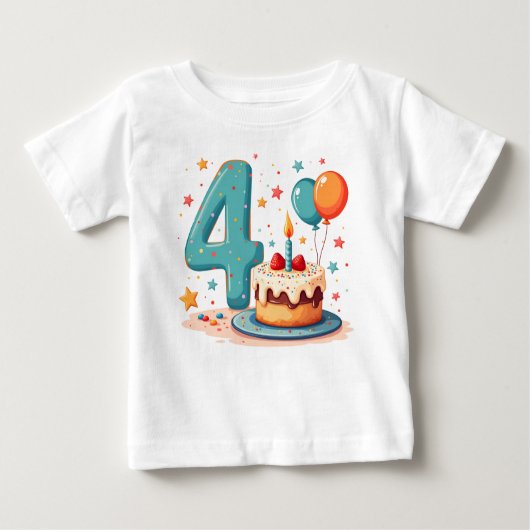 T - Shirt für einen 4-jährigen Geburtstag (Vorderseite)