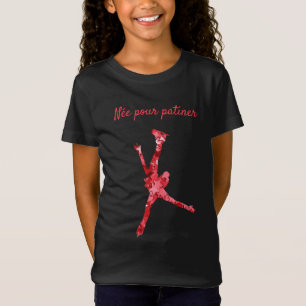 T-Shirt für Eisläuferin - Rote Sterne Eiskunstlauf