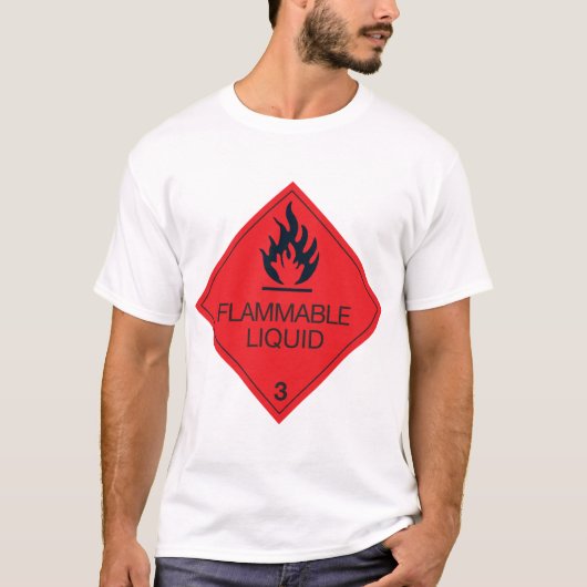 T - Shirt für entzündbare flüssige Mens (Vorderseite)