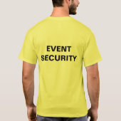 T - Shirt für Ereignissicherheit (Rückseite)