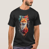 T - Shirt für farbenfrohe Fox Face-Logos (Vorderseite)