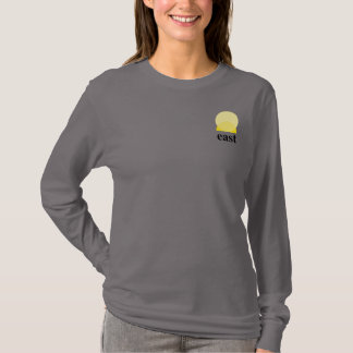 T - Shirt für Frauen mit langem Sieb in Smoke Gray