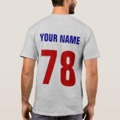 T - Shirt für Fußball-Spielertypografie (Rückseite)