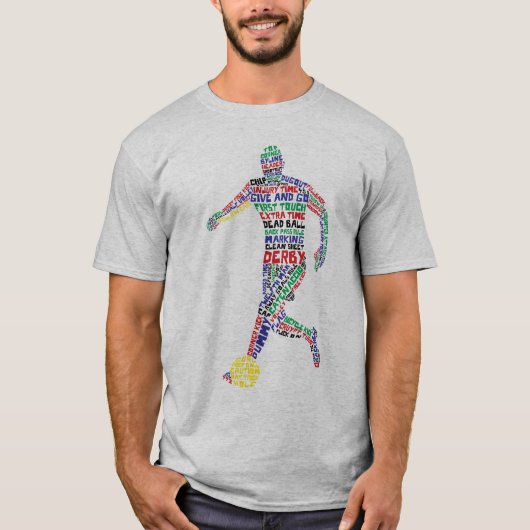 T - Shirt für Fußball-Spielertypografie (Vorderseite)