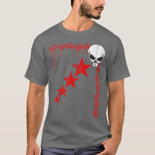 T - Shirt für gestörtes Schädel-/Sternmuster (r