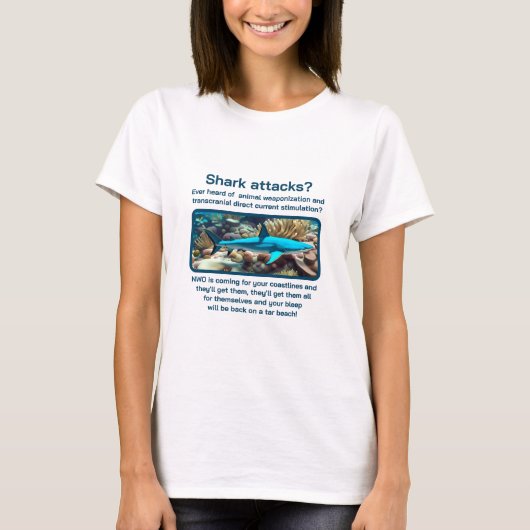 T - Shirt für Haiangriffe (v3 light) (Vorderseite)