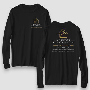 T-Shirt für Heimwerker in Schwarz-Gold für die Arb