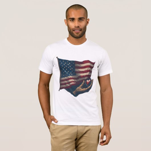 T - Shirt für Herz und Flagge (Vorne ganz)