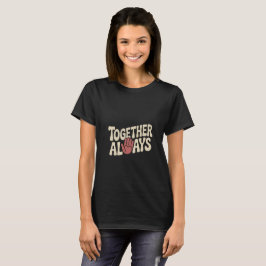 T-Shirt „Für immer zusammen“ zum Vintage-Valentins