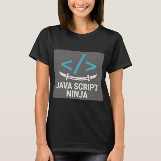 T-Shirt für JavaScript-Ninja-Damen in lockerer Pas (Vorderseite)