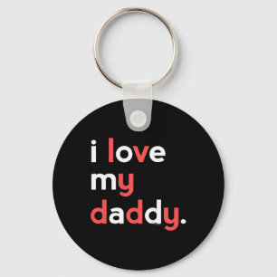 T-Shirt für Jungen, ich liebe meinen Daddy, Papa, Schlüsselanhänger