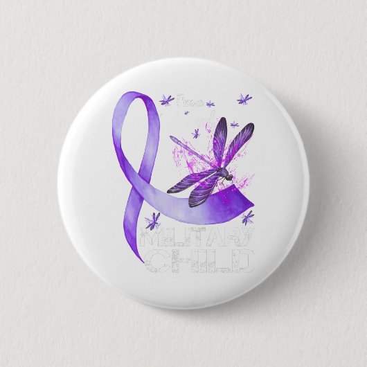 T - Shirt für Jungen im Militärmonat Lila Button (Vorderseite)