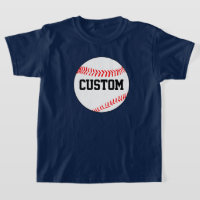 T-Shirt für Jungen mit individuellem Baseball-Farb