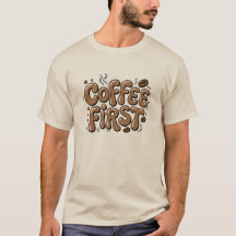 T-Shirt für Kaffee-Liebhaber mit lustigem Kaffee-M