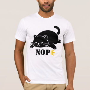 T-Shirt für Katzenliebhaber mit lustigem NOPE-Katz
