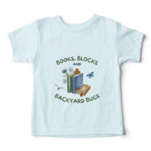 T-Shirt für Kleinkinder: Bücher, Bausteine und Gar